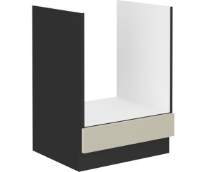 ARMONIA 60 D GAZ BB Unterschrank für Backofen, Ofenschrank schwarz matt / cashmere