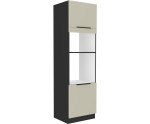 ARMONIA 60 DPM-210 2F Hochschrank für Backofen und Mikrowelle schwarz matt / cashmere