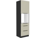 ARMONIA 60 DPS-210 3S1F Hochschrank für Backofen schwarz matt / cashmere