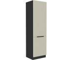 ARMONIA 60 LO-210 2F Kühlschrankumbau, Hochschrank schwarz matt / cashmere
