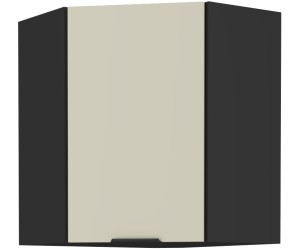 ARMONIA 60x60 GN-72 1F Küchenhängeschrank, Eckschrank (45°) schwarz matt / cashmere