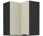 ARMONIA 60x60 GN-72 1F Küchenhängeschrank, Eckschrank (90°) schwarz matt / cashmere