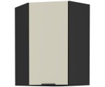 ARMONIA 60x60 GN-90 1F Küchenhängeschrank, Eckschrank (45°) schwarz matt / cashmere