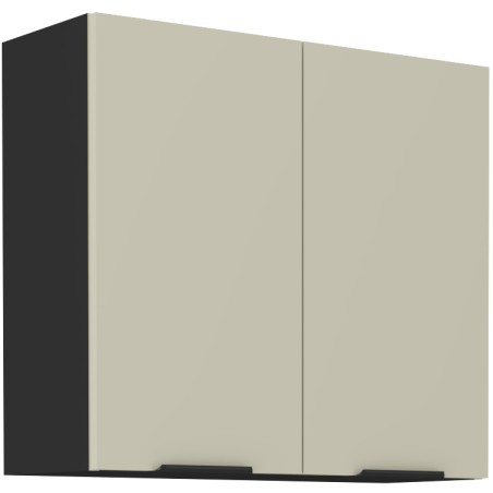 ARMONIA 80 G-72 2F Küchenhängeschrank, Hängeschrank schwarz matt / cashmere