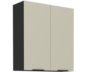 ARMONIA 80 G-90 2F Küchenhängeschrank, Hängeschrank schwarz matt / cashmere