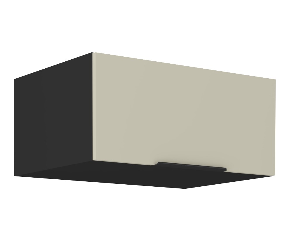 ARMONIA 80 NAGU-36 1F Küchenhängeschrank, Hängeschrank schwarz matt / cashmere