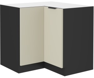 ARMONIA 90x90 DN 2F BB Küchenunterschrank, Eckschrank, schwarz matt / cashmere