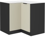 ARMONIA 90x90 DN 2F BB Küchenunterschrank, Eckschrank, schwarz matt / cashmere
