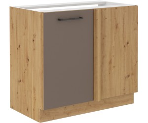 VELLA 105 ND 1F BB Küchenunterschrank eintürig, Truffle Grey / Artisan