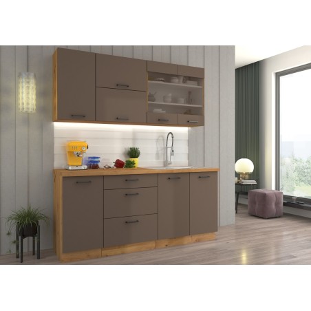 VELLA 105 ND 1F BB Küchenunterschrank eintürig, Truffle Grey / Artisan