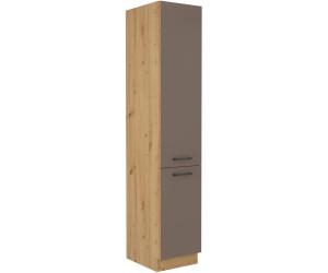 VELLA 40 DK-210 2F Küchenhochschrank, Hochschrank zweitürig, Truffle Grey / Artisan