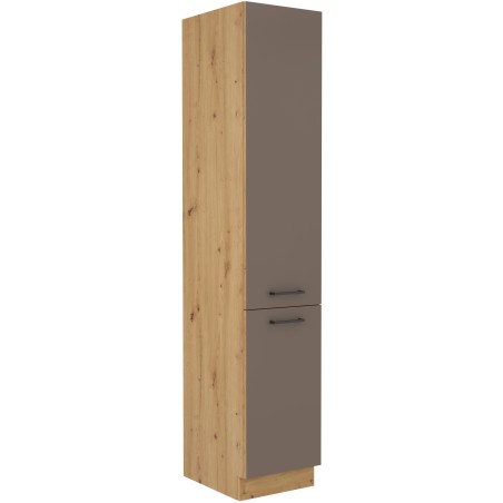 VELLA 40 DK-210 2F Küchenhochschrank, Hochschrank zweitürig, Truffle Grey / Artisan