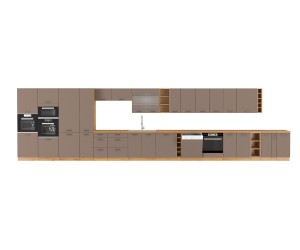 VELLA 40 DK-210 2F Küchenhochschrank, Hochschrank zweitürig, Truffle Grey / Artisan