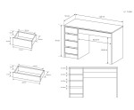 ALICJA Schreibtisch mit Schubladen, Schminktisch, Breite 120 cm, Farbvarianten!