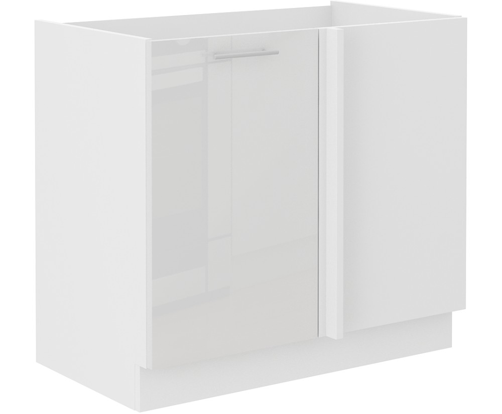 LAURA 105 ND 1F BB Küchenunterschrank eintürig, Front weiß glänzend