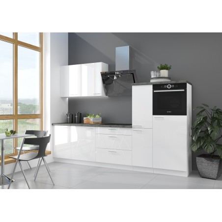 LAURA 30 G-72 ZAK Küchenhängeschrank, Seitenregal, weiß matt