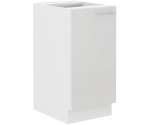 LAURA 40 D 1F BB Küchenunterschrank eintürig, Front weiß glänzend