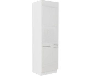 LAURA 60 DK-210 2F Küchenhochschrank, Fronten weiß glänzend