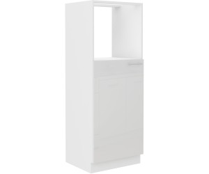 LAURA 60 DKPL-162 1F BB Küchenhochschrank, Fronten weiß glänzend