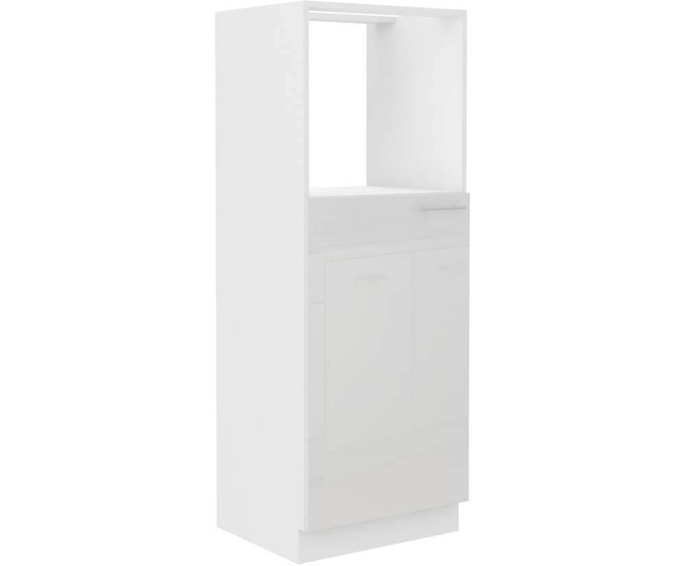 LAURA 60 DKPL-162 1F BB Küchenhochschrank, Fronten weiß glänzend