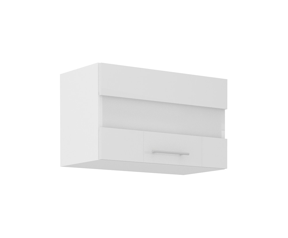 LAURA 60 GUS-36 1F Küchenhängeschrank, Küchenvitrine eintürig, Fronten weiß glänzend