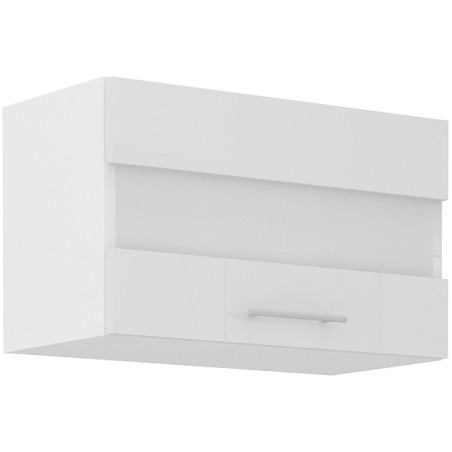 LAURA 60 GUS-36 1F Küchenhängeschrank, Küchenvitrine eintürig, Fronten weiß glänzend