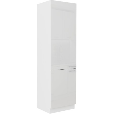 LAURA 60 LO-210 2F Kühlschrankumbau, Hochschrank, Fronten weiß glänzend