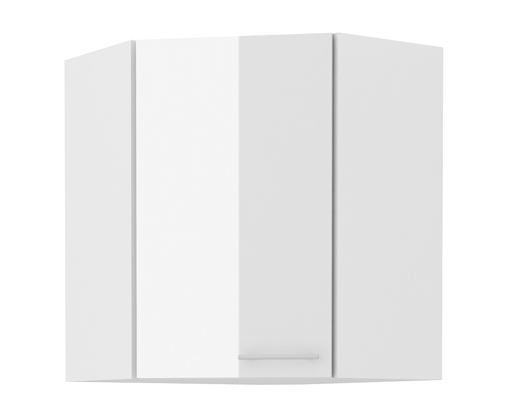 LAURA 60x60 GN-72 1F Küchenhängeschrank, Eckschrank (45°), Front weiß glänzend