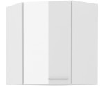 LAURA 60x60 GN-72 1F Küchenhängeschrank, Eckschrank (45°), Front weiß glänzend