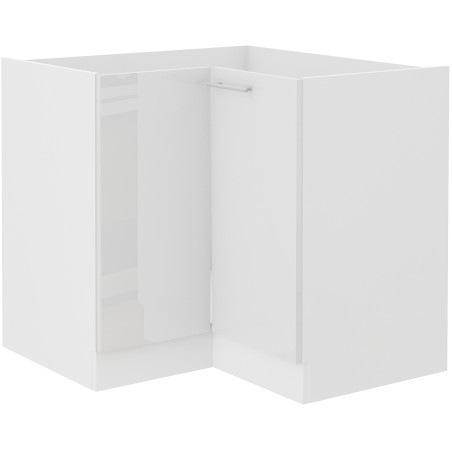 LAURA 90x90 DN 2F BB Küchenunterschrank, Eckschrank, Fronten weiß glänzend