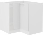 LAURA 90x90 DN 2F BB Küchenunterschrank, Eckschrank, Fronten weiß glänzend