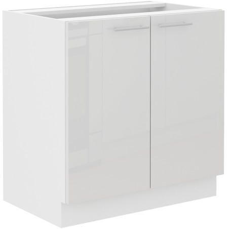 LAURA 80 ZL 2F BB Spülenunterschrank, Fronten weiß glänzend
