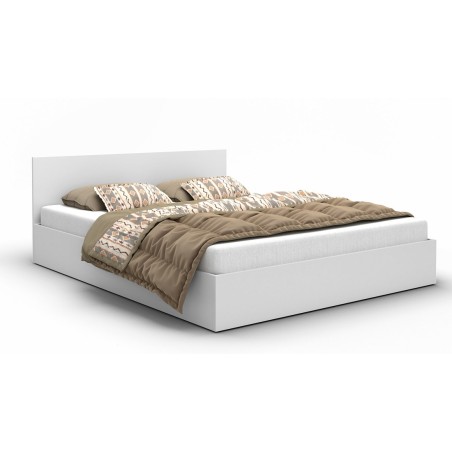 MONAKO Doppelbett, Ehebett 160x200 cm mit Lattenrost, weiß