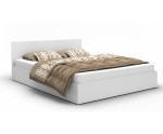 Doppelbett weiß, Ehebett 160x200 cm mit Lattenrost, MONAKO