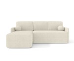 Ecksofa mit Schlaffunktion und Bettkasten, Ottomane universal, Stoff ABRIAMO Boucle, Farbvarianten, TRIVIO N9