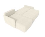 Ecksofa mit Schlaffunktion und Bettkasten, Ottomane universal, Stoff ABRIAMO Boucle, Farbvarianten, TRIVIO N9