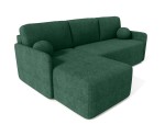 Ecksofa mit Schlaffunktion und Bettkasten, Ottomane universal, Stoff ABRIAMO Boucle, Farbvarianten, TRIVIO N9