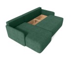 Ecksofa mit Schlaffunktion und Bettkasten, Ottomane universal, Stoff ABRIAMO Boucle, Farbvarianten, TRIVIO N9