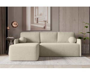 Ecksofa mit Schlaffunktion und Bettkasten, Ottomane universal, TRIVIO-Farbvarianten, TRIVIO N9