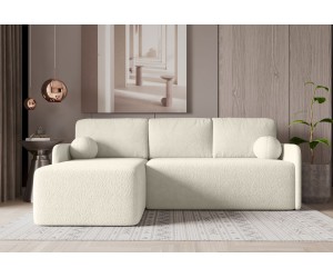 Ecksofa mit Schlaffunktion und Bettkasten, Ottomane universal, TRIVIO-Farbvarianten, TRIVIO N9