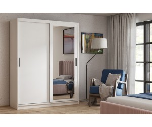 HAVANA H 160 Schiebetürenschrank 160 cm mit Spiegel, Kleiderschrank 2-türig, Farbvarianten!