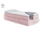 Set mit zwei Hotelbetten 80x200 cm mit Bettkasten, LARA 1M