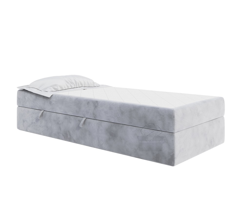 Set mit zwei Hotelbetten 80x200 cm mit Bettkasten, Matratze mit Anti-Rutsch-Stoff, KLAUDIA 1M