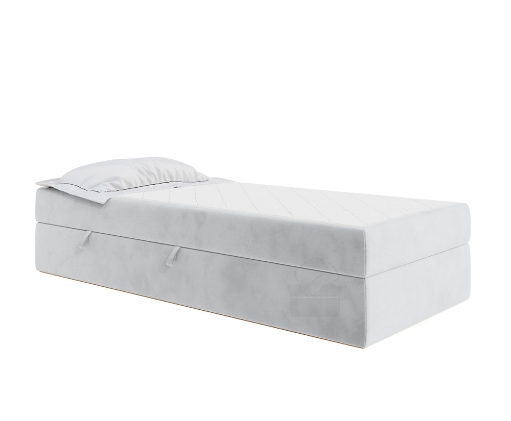 Set mit zwei Hotelbetten 80x200 cm mit Bettkasten, Matratze mit Anti-Rutsch-Stoff, KLAUDIA 1M