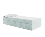 Set mit zwei Hotelbetten 80x200 cm mit Bettkasten, Matratze mit Anti-Rutsch-Stoff, KLAUDIA 1M