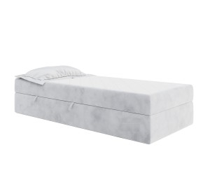 KLAUDIA 1M Set mit zwei Hotelbetten 80x200 cm mit Bettkasten, Matratze mit Anti-Rutsch-Stoff