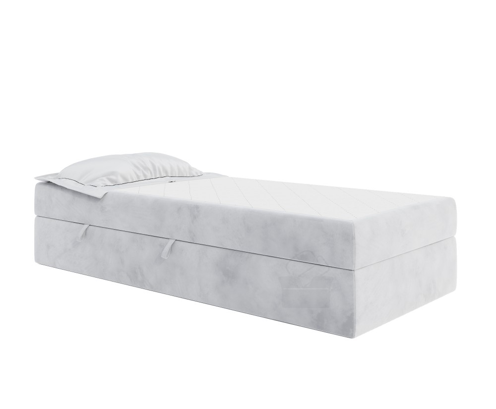 KLAUDIA 1M Set mit zwei Hotelbetten 80x200 cm mit Bettkasten, Matratze mit Anti-Rutsch-Stoff