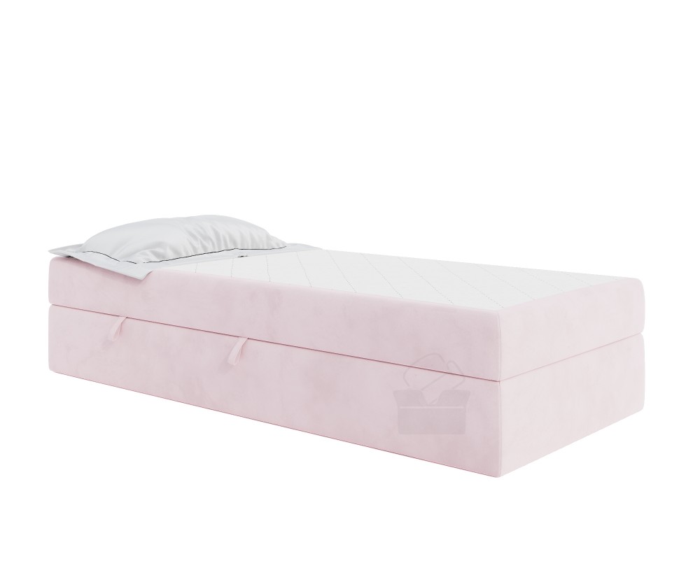 Set mit zwei Hotelbetten 80x200 cm mit Bettkasten, Matratze mit Anti-Rutsch-Stoff, KLAUDIA 1M