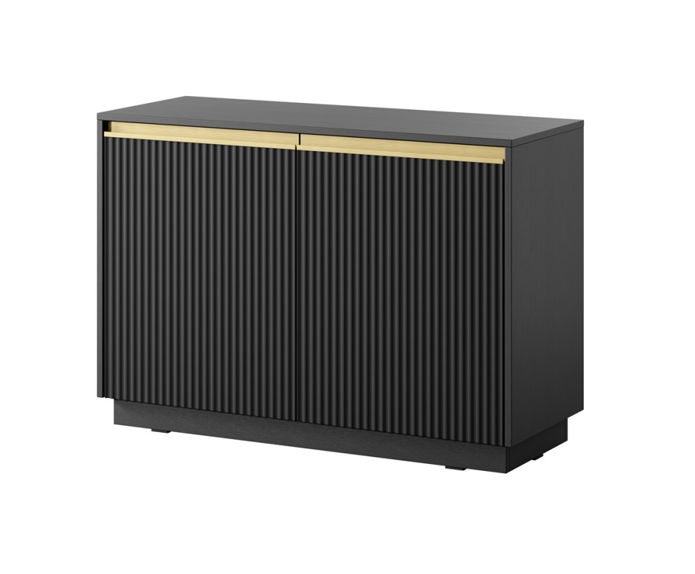 Kommode zweitürig, geriffelte Fronten, 3 Farbvarianten, SIMPLE