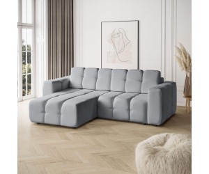 Ecksofa mit Schlaffunktion und Bettkasten, Stoff VELO wasserabweisend, FERRO 66